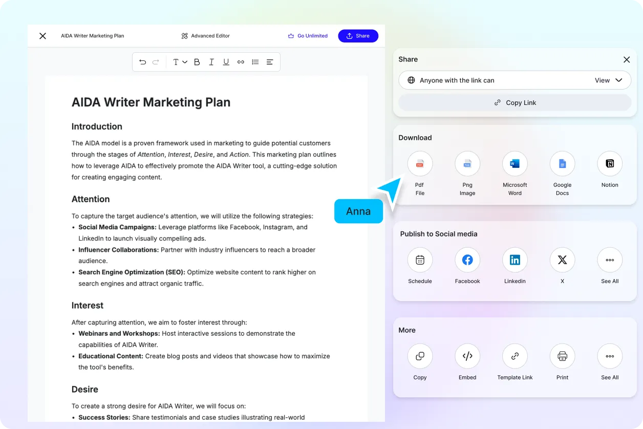  Free AI AIDA Writing Plan Generator, Free AIDA Writing Plan Maker Online